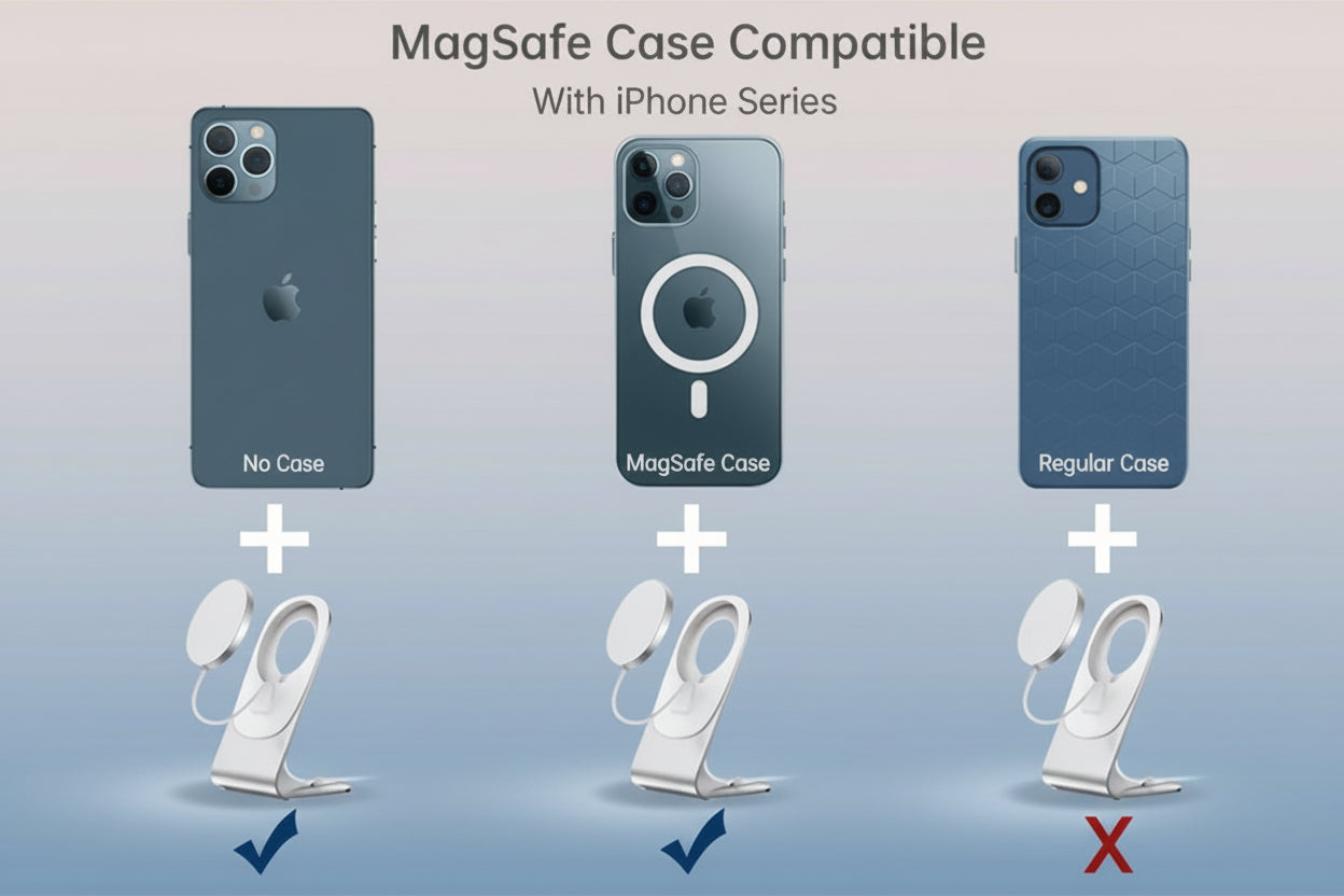 Magnetic Wireless Charger Stand 15W – MagSafe Compatible