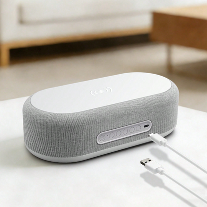 3-in-1 Alarm Clock + Wireless Charger + LED Night Light