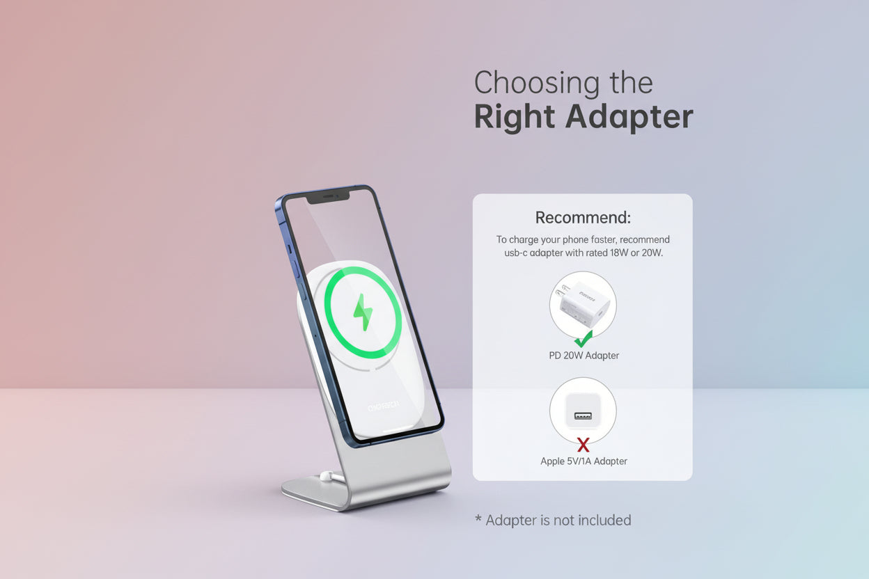 Magnetic Wireless Charger Stand 15W – MagSafe Compatible