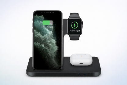 3 in 1 Wireless Charger 15W Fast Charging Station for Phone Watch & AirPods
