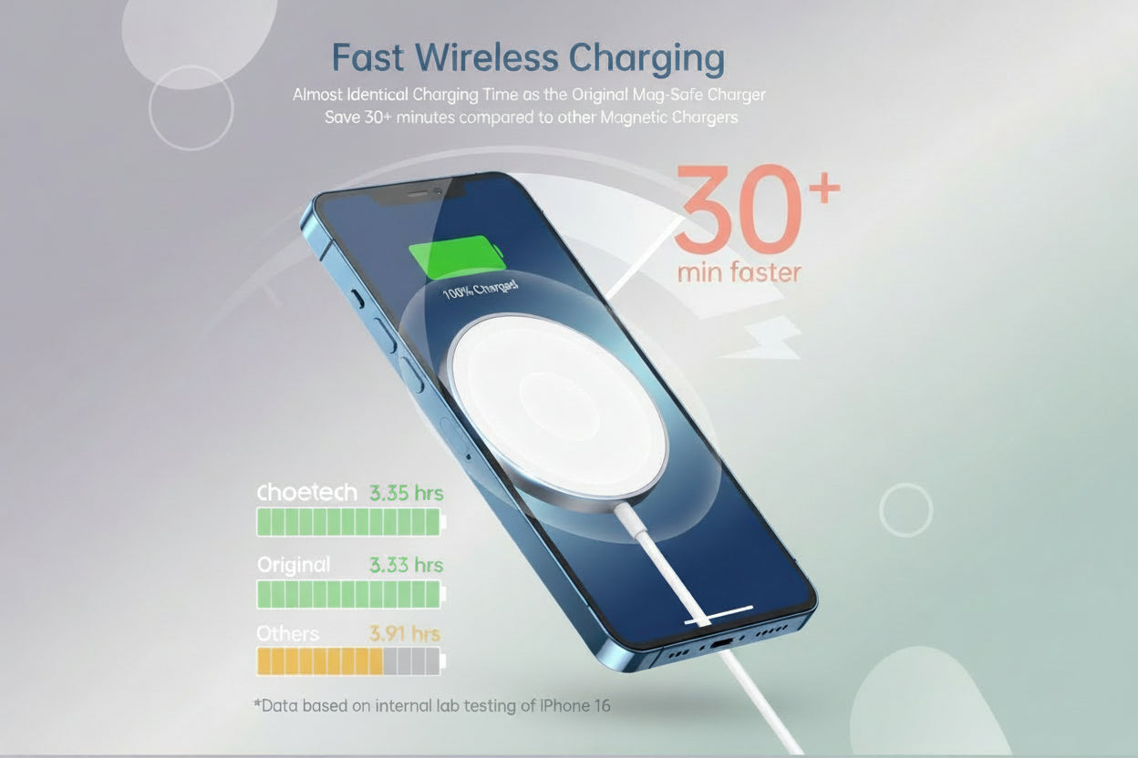 Magnetic Wireless Charger Stand 15W – MagSafe Compatible